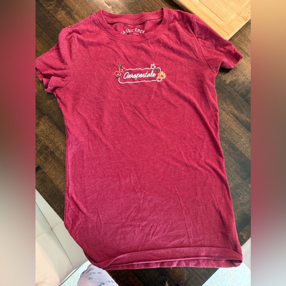 Aeropostale Classic Crew Red Tee